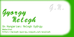 gyorgy melegh business card
